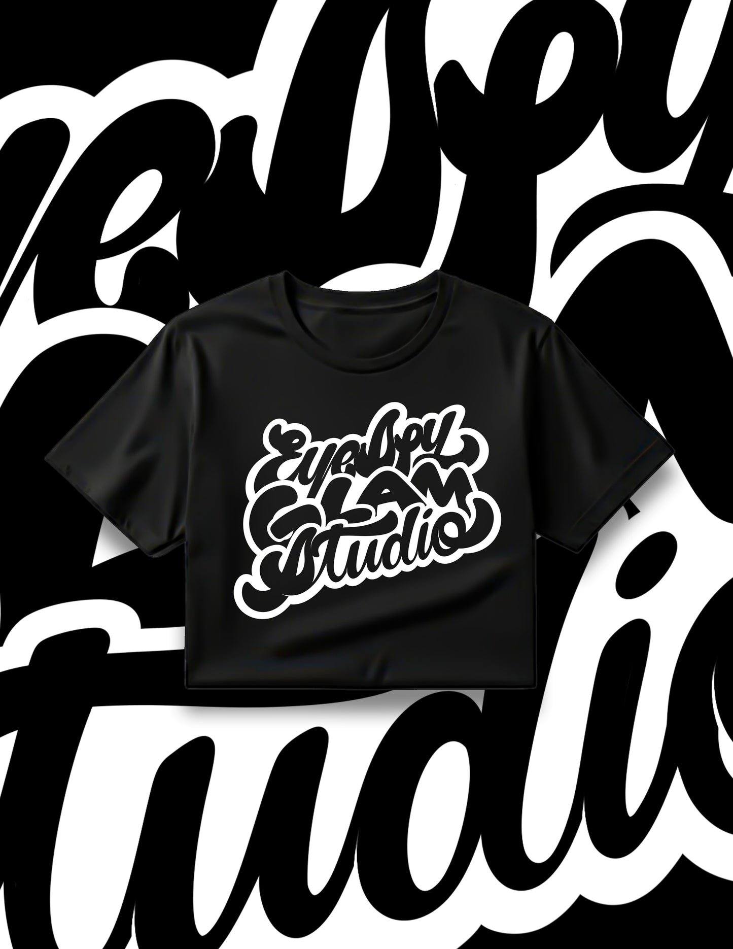 ESG Black n White Crop Tee