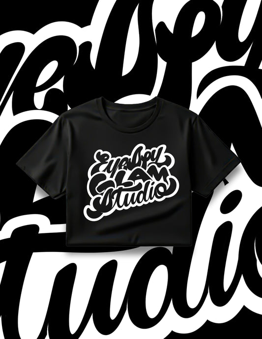 ESG Black n White Crop Tee