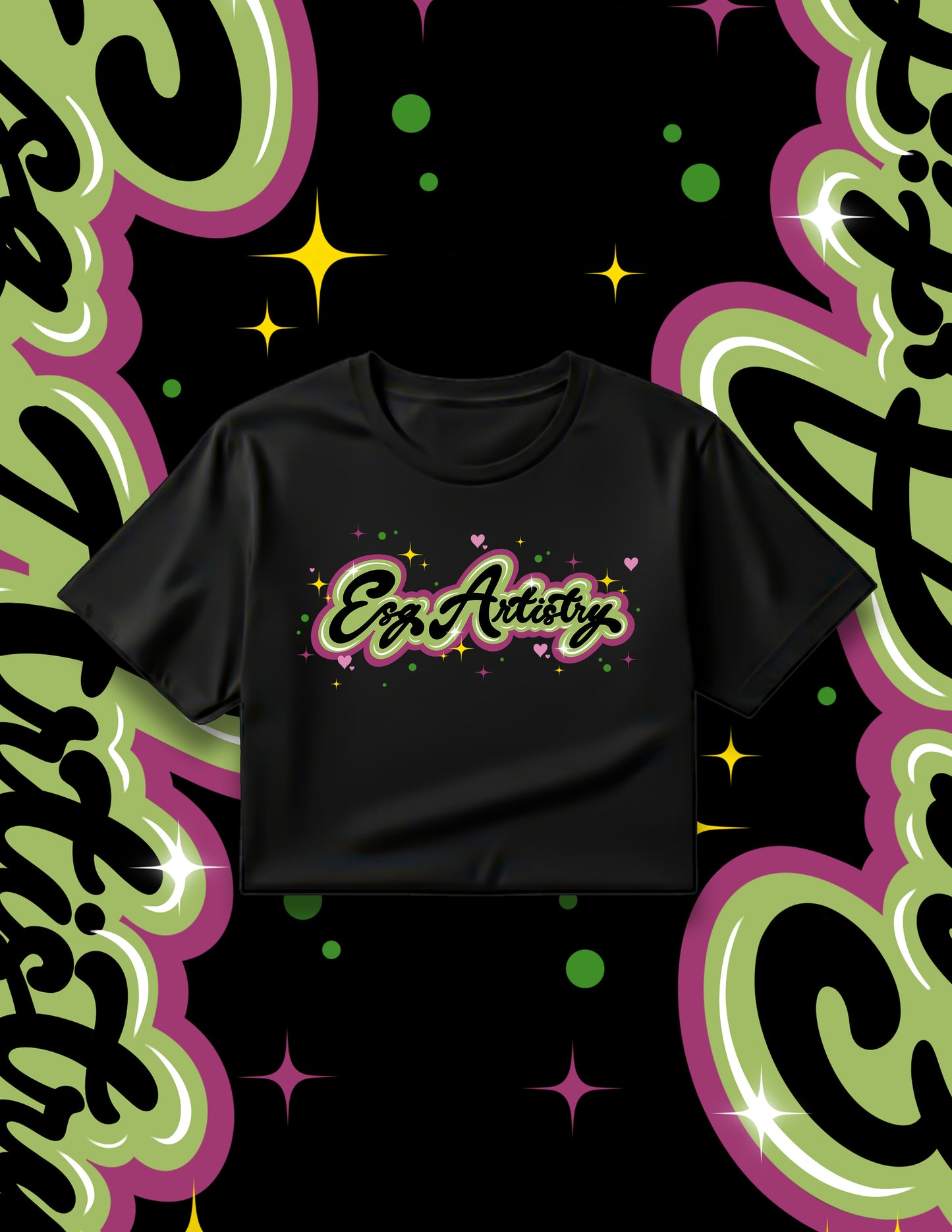 ESG Artistry Crop Tee Black